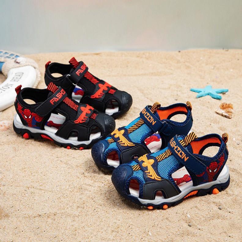 Dép Sandal Spiderman kiểu bít mũi cho bé từ 2.5 - 10 tuổi (518#)