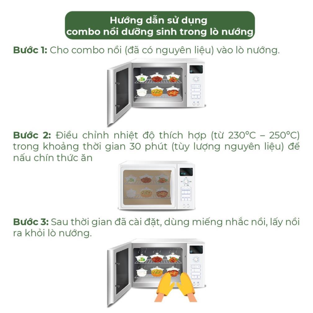 Bộ 6 nồi sứ dưỡng sinh Minh Long