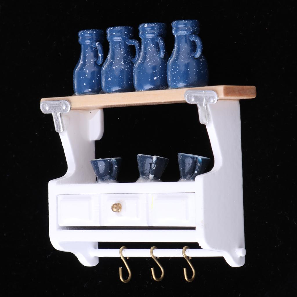 DOLLHOUSE MINIATURE KITCHEN WALL CABINET FOR 1/12 SCALE DOLLHOUSE DECORATION