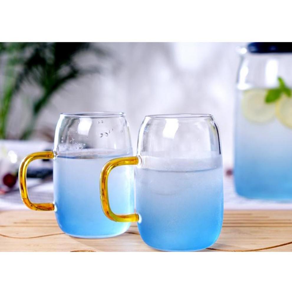 Bộ Ly và Bình thuỷ tinh Blue&Gold Nordic cao cấp - Sky