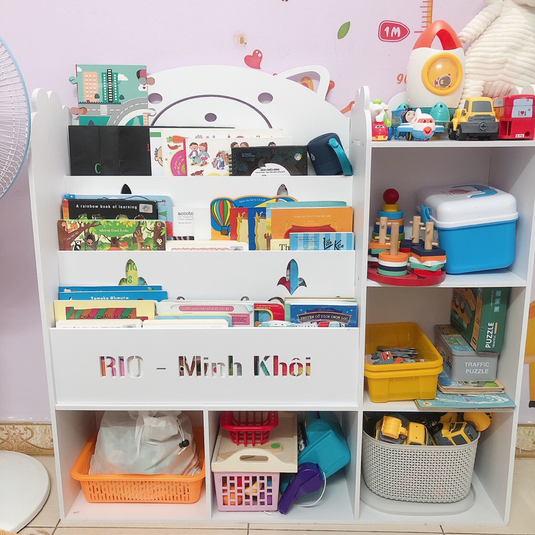 (Khắc tên free) Kệ sách Gấu 3 Nhật Bảo (size to)