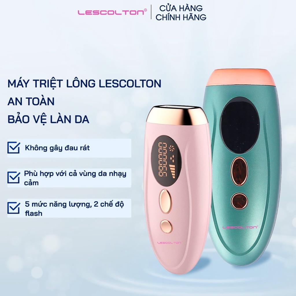 Máy triệt lông mini vĩnh viễn cầm tay Lescolton tẩy lông nách, lông tay, chân, lông Bikini tại nhà