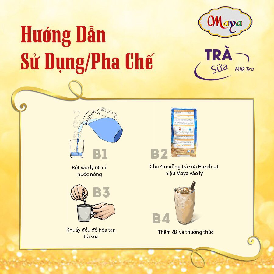 Trà sữa hòa tan Maya Hazelnut (hạt dẻ) - Túi 1kg