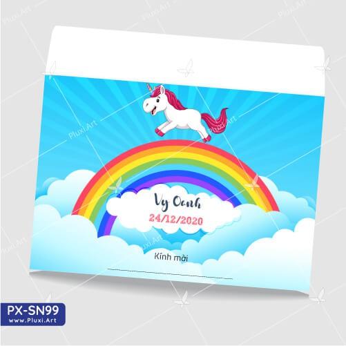 Thiệp thôi nôi – sinh nhật theo yêu cầu Pluxi
