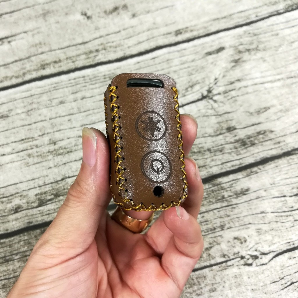 Bao da chìa khóa Smartkey NVX, Janus - Grandee 2019 da bò thật - Nâu đất