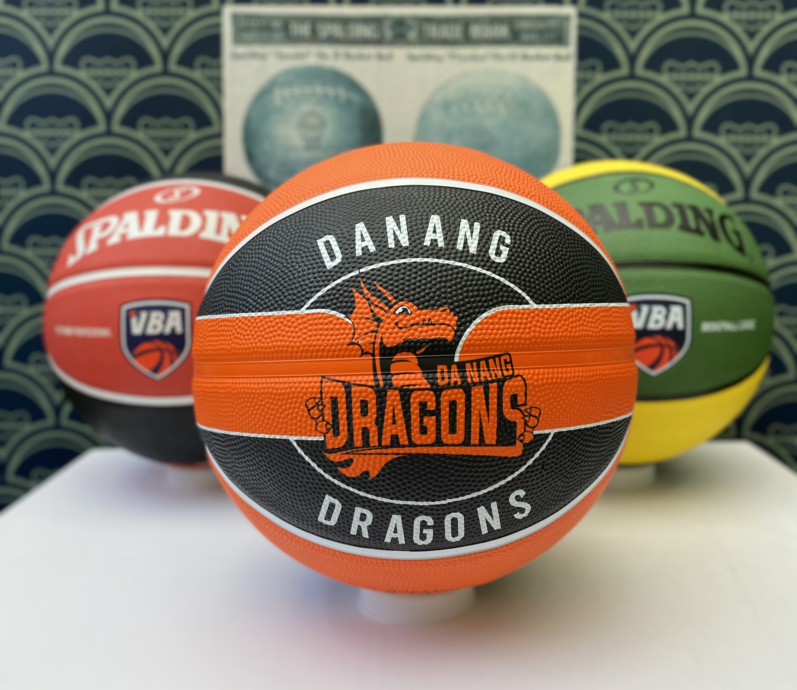 Bóng rổ Spalding DANANG DRAGONS VBA (2021) size7 cao su Giải bóng rổ các câu lạc bộ chuyên nghiệp Việt Nam