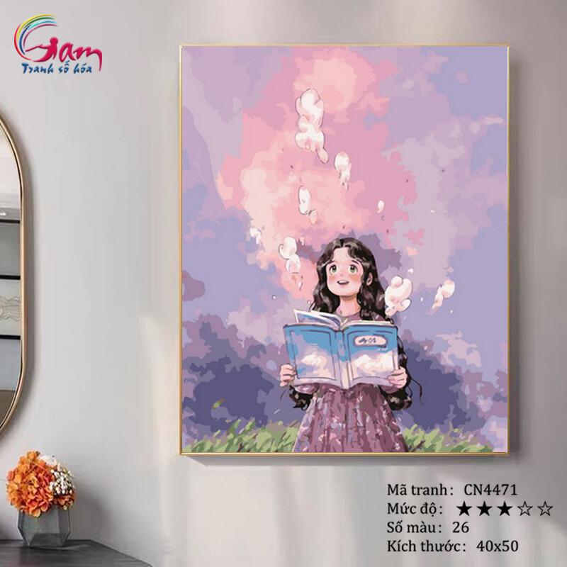 Tranh sơn dầu số hoá tự tô màu Gam CN4471 40x50cm căng sẵn khung