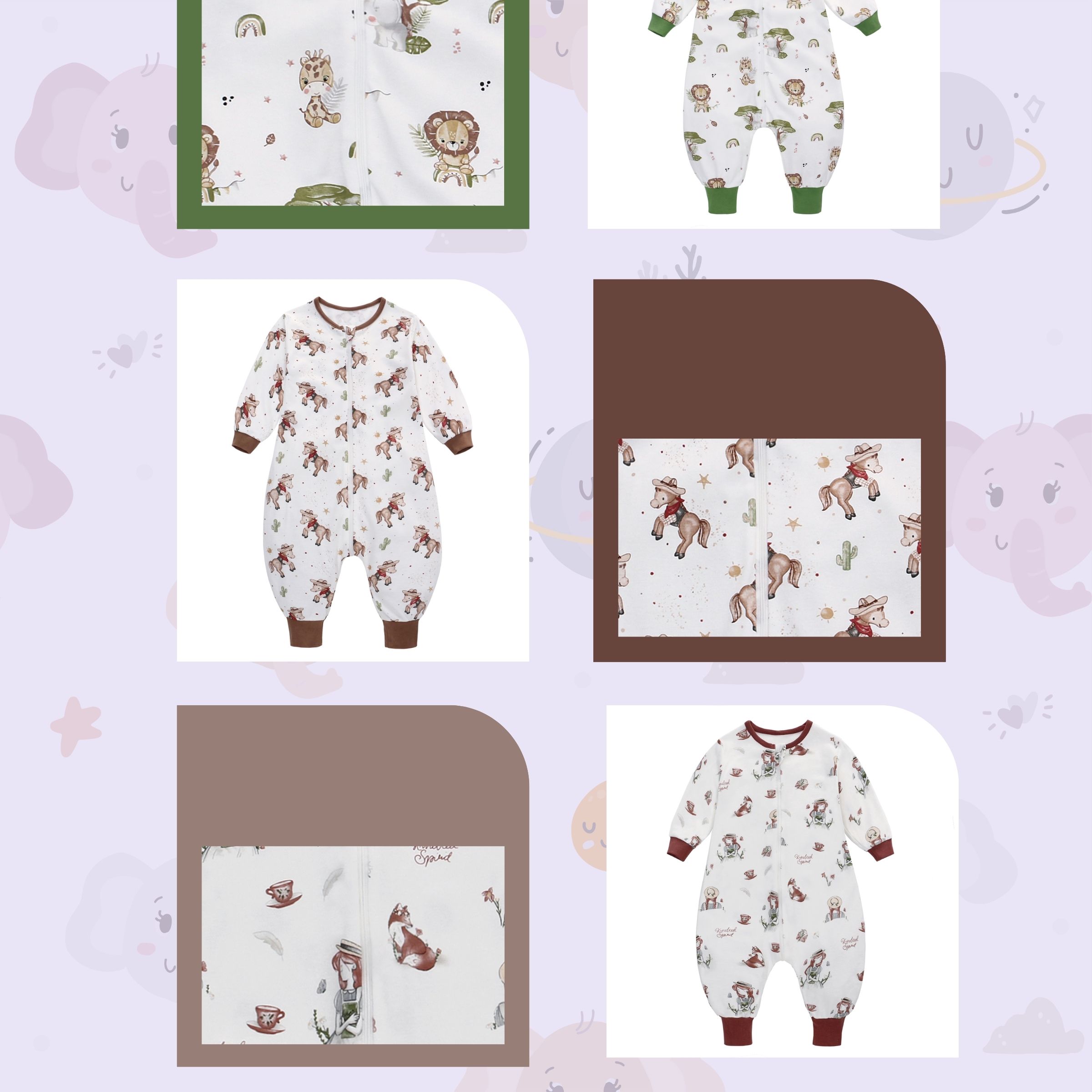 Túi ngủ quần chất liệu Cotton bản cải tiến mới co giãn tốt, thoải mái, hạn chế giật mình cho bé khi ngủ_Miracle Baby