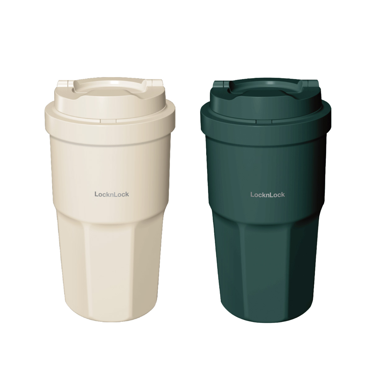 Ly giữ nhiệt LocknLock 460ml Coffee Tumbler màu trắng LHC3329BEG - Hàng chính hãng, thép không gỉ 316L - JoyMall