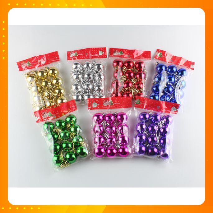 12 Quả Châu Bóng 3CM Trang Trí Noel, Giáng Sinh