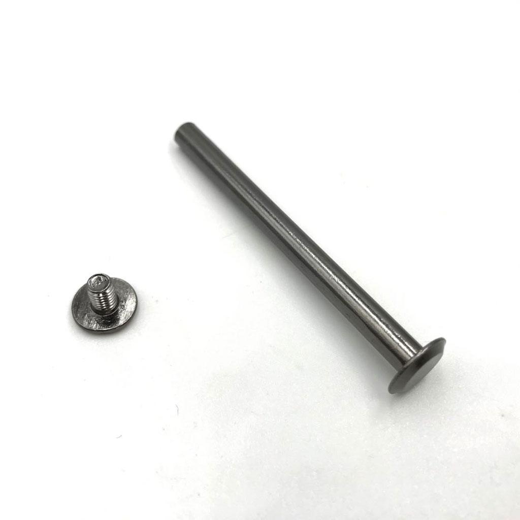 10 Sets Black Chicago Screw Assorted Kit Slotted Head Binding Screws Rivet Assembly Nail Rivet For Book Binding DIY Leather Craft