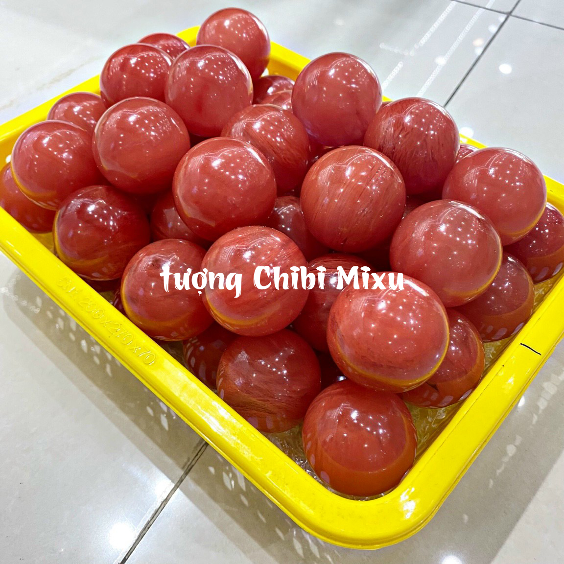 Bi cầu phong thủy đá Thạch anh đỏ 4cm cho người mệnh Thổ và mệnh Hỏa