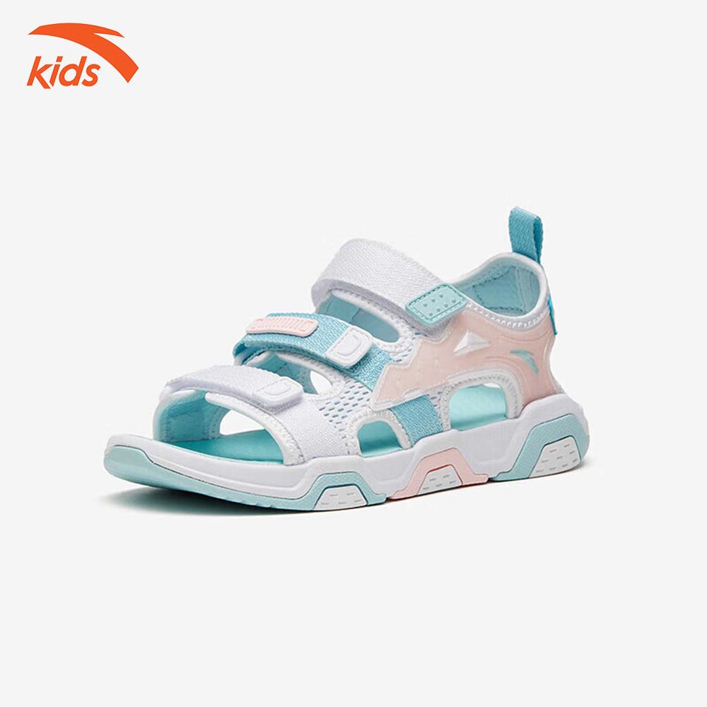 Sandals thời trang thể thao bé gái Anta Kids siêu nhẹ, quai dán tiện lợi, thoáng khí W322326921