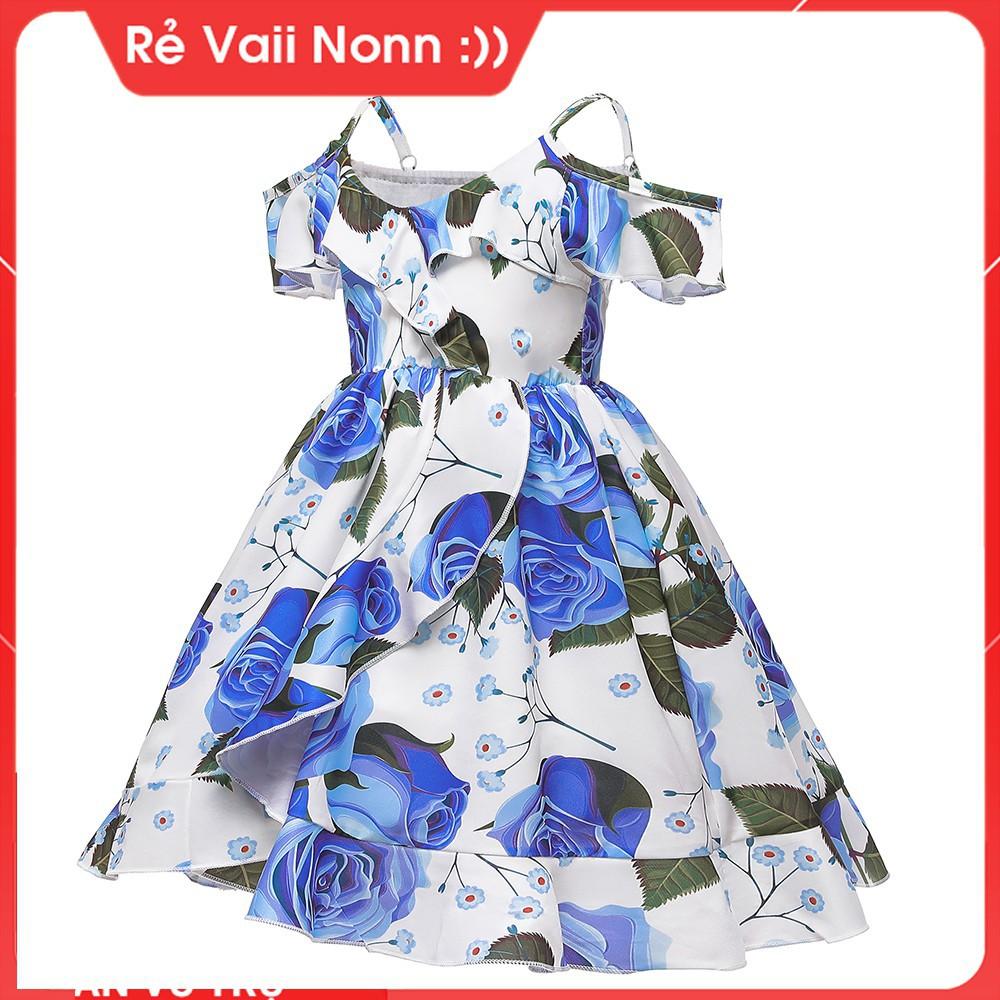 Đầm trễ vai bé gái- đầm dự tiệc cho bé gái- đầm công chúa cho bé- đảm bảo hàng đúng như mô tẩ
