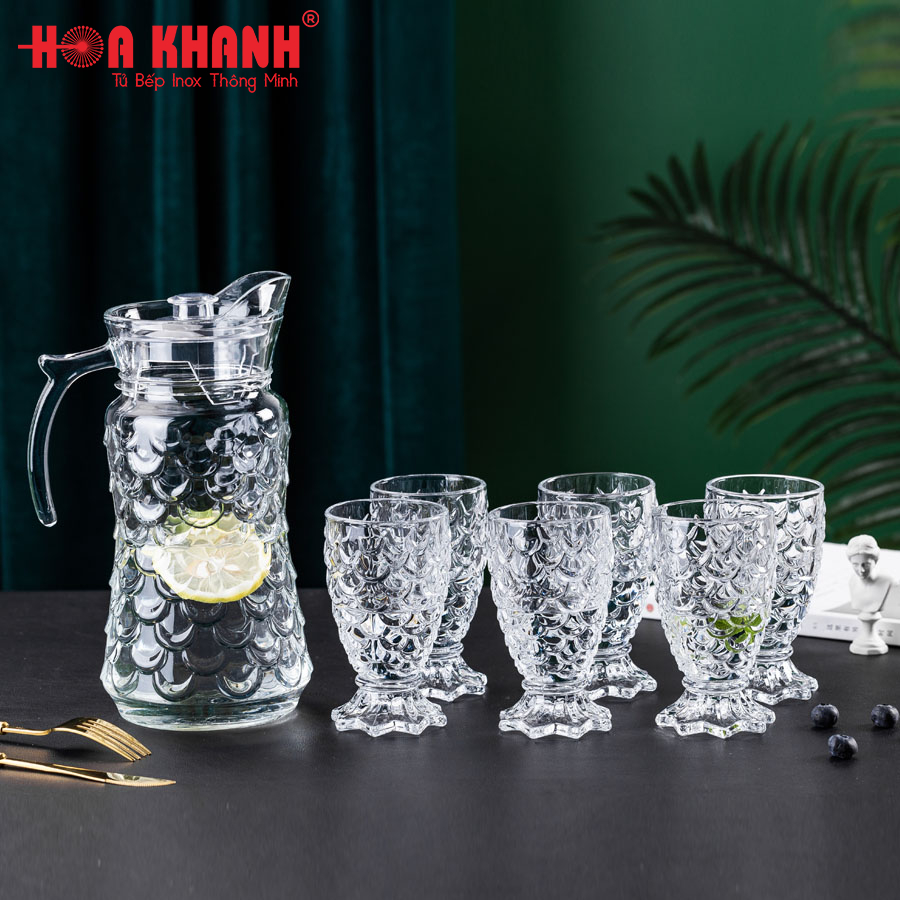 Bộ Bình Ly Thủy Tinh 7 món - YZH-34/L7