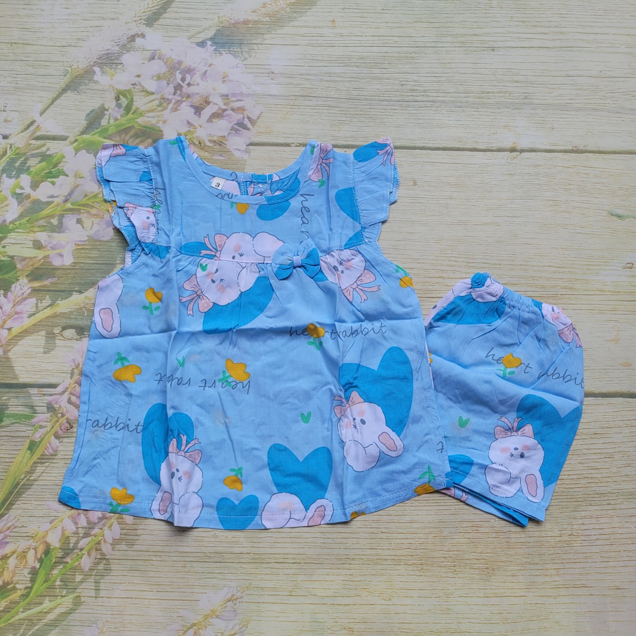 Đồ bộ tole lanh bé gái ngắn size 2