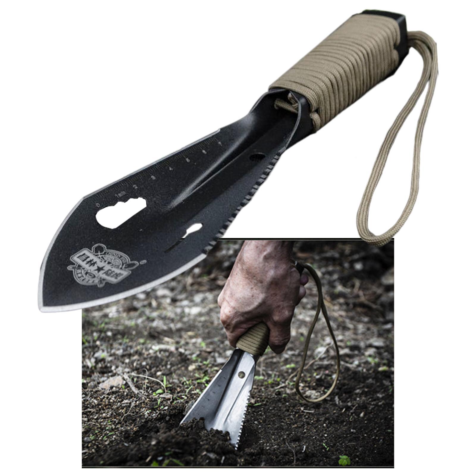 Backpacking Shovel, Camping Hand Trowel, Lightweight Hiking Shovel, Small Multitool for Digging, Gardening, Survival and Outdoor