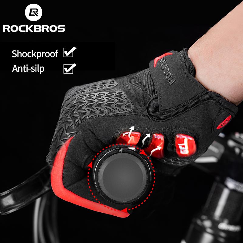 ROCKBROS Chống Gió Găng Tay Xe Đạp Cảm Ứng Màn Hình Đi Xe MTB Xe Đạp Xe Đạp Găng Tay Giữ Nhiệt Ấm Áp Xe Máy Thu Đông Xe Đạp Găng Tay