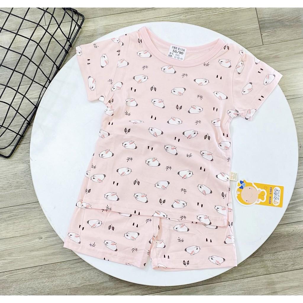 Bộ Cộc Tay Cho Bé Bộ Quảng Châu Xuất Hàn Cộc Tay Cho Bé Trai Bé Gái Chất Siêu Mềm Mịn Thoáng Mát