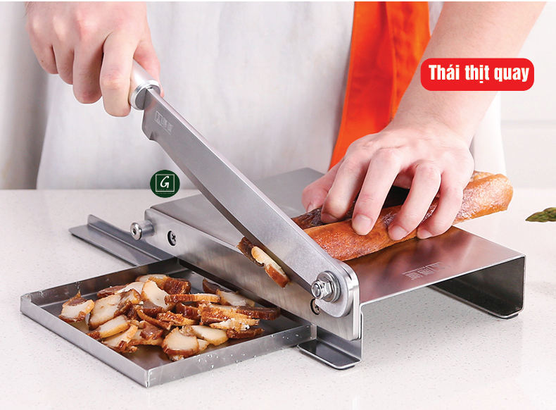 Dao Chặt Thịt Gà, Thái Thịt Bò Đông Lạnh, Thái Thuốc Bắc, Cắt Đa Năng KD0270, Lưỡi Thép 40CR14, Inox 430 - Tặng Tay Mài KD0315