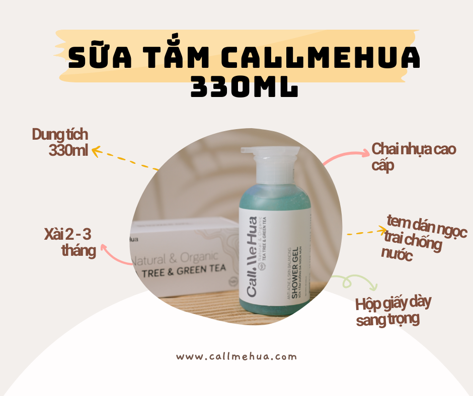 Sữa Tắm Tràm Trà Trị Mụn Lưng CallMeHua