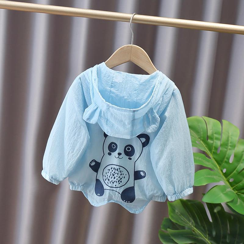 Áo khoác đũi cho bé in hình gấu cute, Áo khoác cho bé từ 6-21kg - BABY SÓC