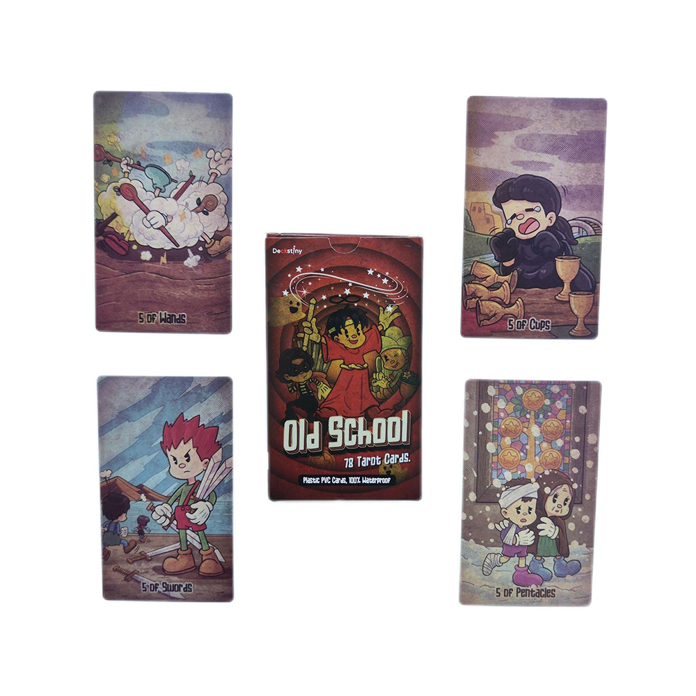 Bộ Bài Old School Tarot 7x12 Cm Tặng Đá Thanh Tẩy