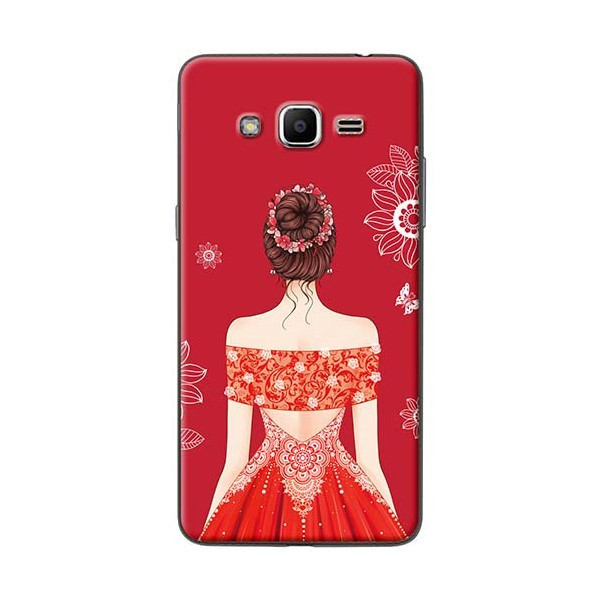 Ốp Lưng Dành Cho Samsung J7 2016 - Cô Gái Váy Đỏ Áo Xẻ Vai