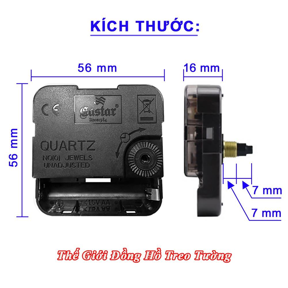 Máy Đồng Hồ KIM TRÔI CAO CẤP EASTAR – Kim Màu ĐEN Có DẠ QUANG - Bảo Hành 1 Năm – Tặng Pin Maxell