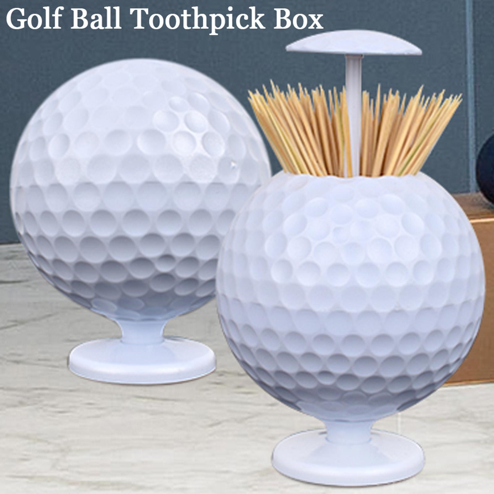 Golf Ball Design Toothpick Box One Touch Automatic for Home Desktop Decor