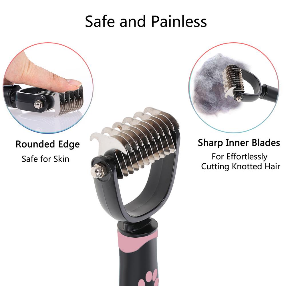 Lược chải lông hai mặt cho thú cưng bằng nhựa có độ bền cao