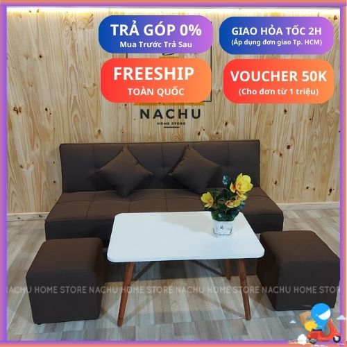 [FREESHIP] Bộ Ghế Sofa Bed, Sofa Giường 1m7 Đa Năng, Thông Minh 2in1 Cao Cấp Nachu Home