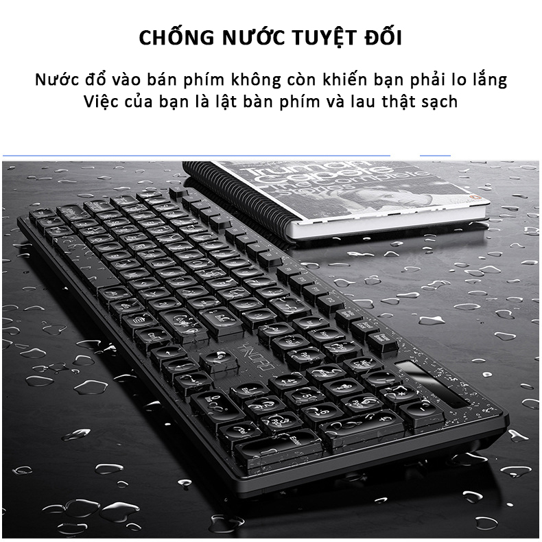 Bộ bàn phím chuột không dây mini wireless Sidotech V3Max chống nước, chống ồn, pin trâu, tốc độ gõ cao và ổn định combo chuột và bàn phím văn phòng không dây cho máy tính laptop, bàn phím văn phòng và chuột văn phòng giá rẻ - Hàng Chính Hãng