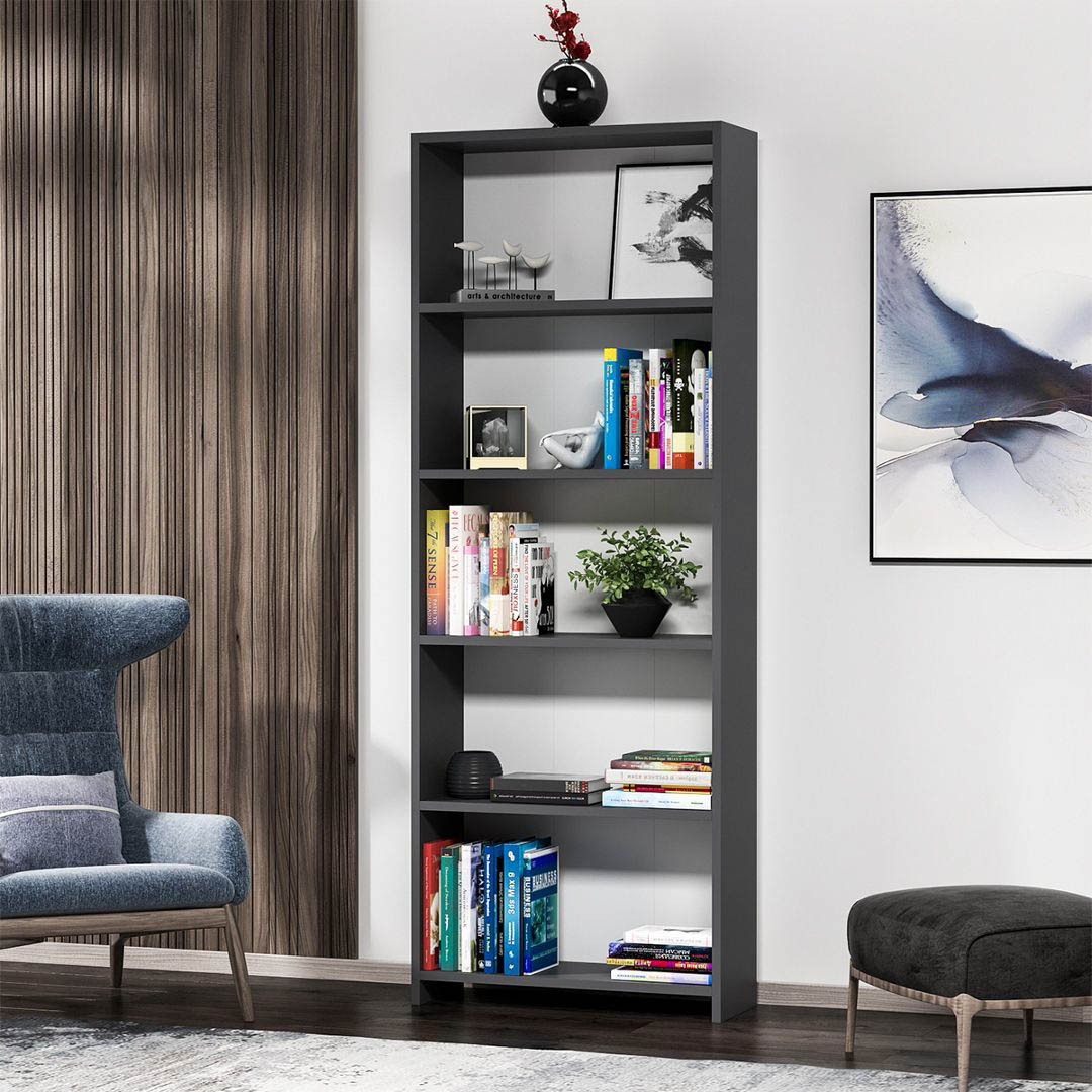 Kệ sách gỗ MDF gia đình thiết kế tiện dụng SMLIFE Blom