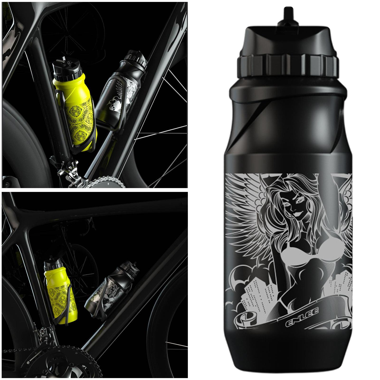 650ml Bicycle Cycling Water Bottle Leakproof PP Body Dustproof Drink Bottle Drink Cup with Lid for Exercise Gym Camping Outdoor Bike