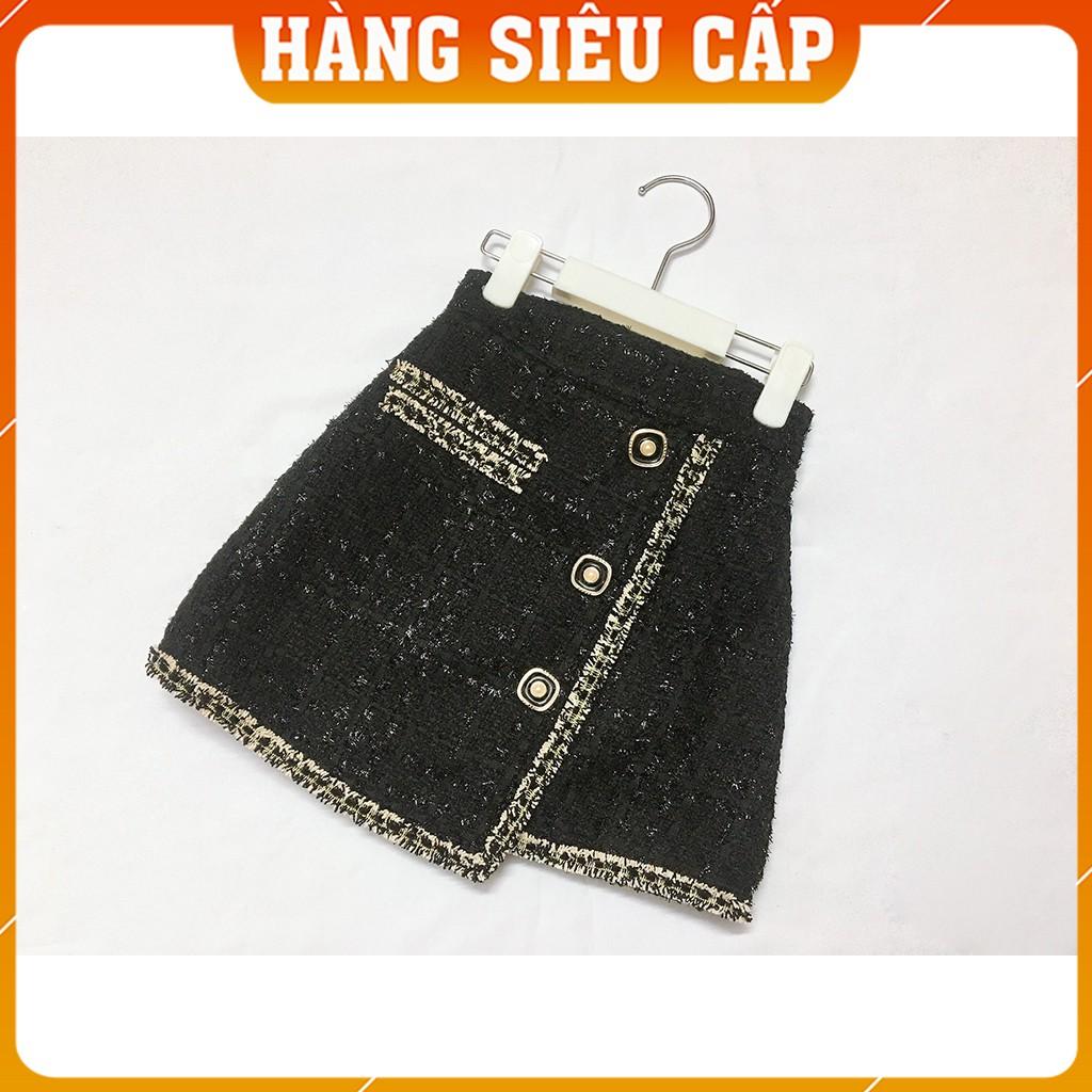 Chân váy dạ tweed cho bé gái, hàng 2 lớp, lót lông siêu ấm, mặc siêu sang, đẹp từng đường kim mũi chỉ