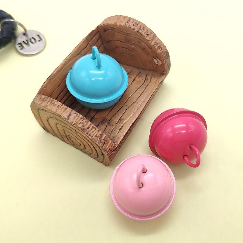 Đồ chơi Chó Mèo - Móc khóa gắn chuông - Chuông lục lạc đeo cổ Chó Mèo 22mm nhiều màu sắc