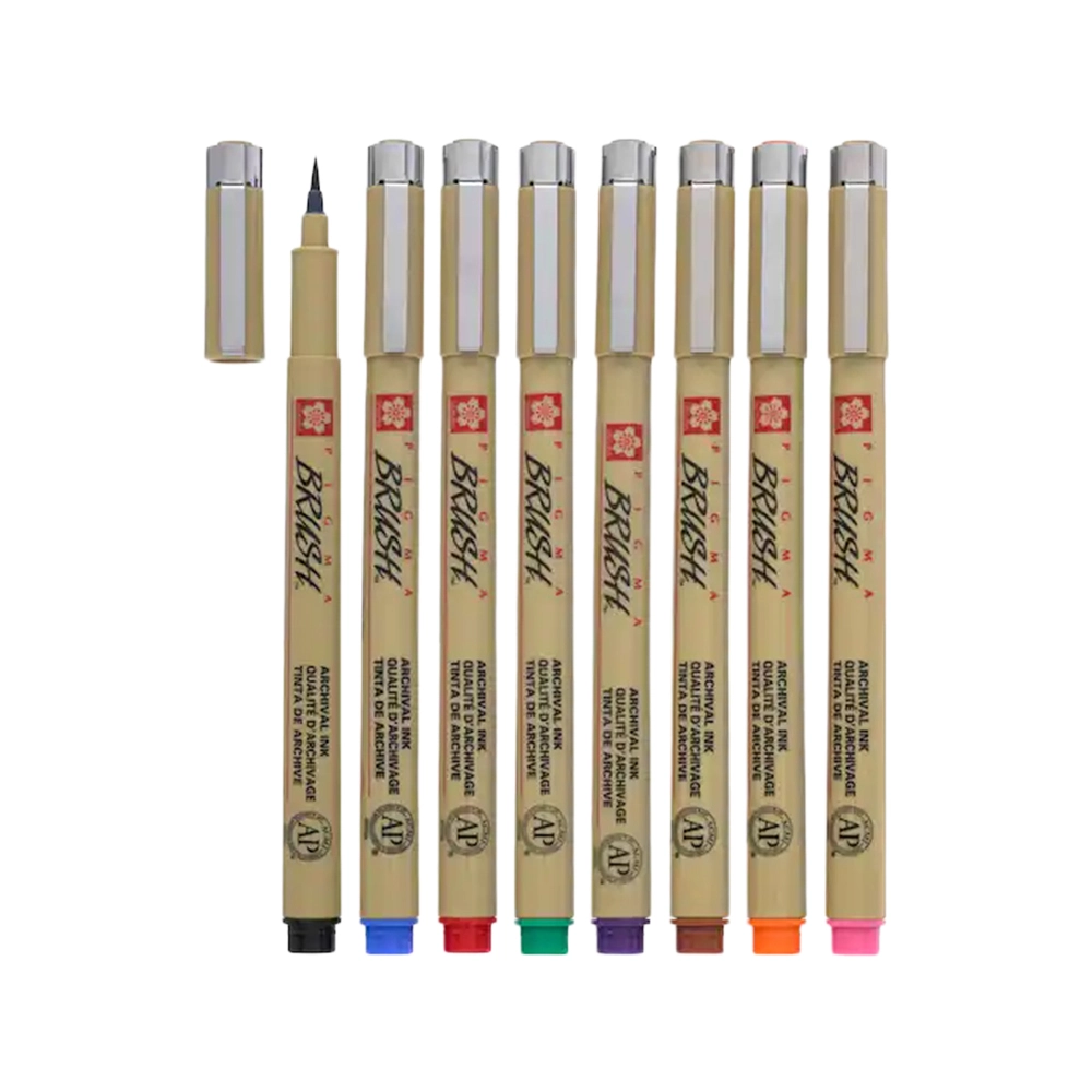 Sakura - Bút Cọ Màu Pigma MÀU ĐEN