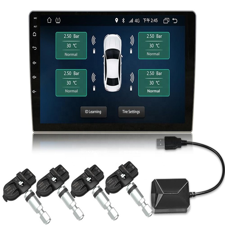 Bộ cảm biến áp suất lốp trong TPMS dùng cho ô tô màn hình DVD Android