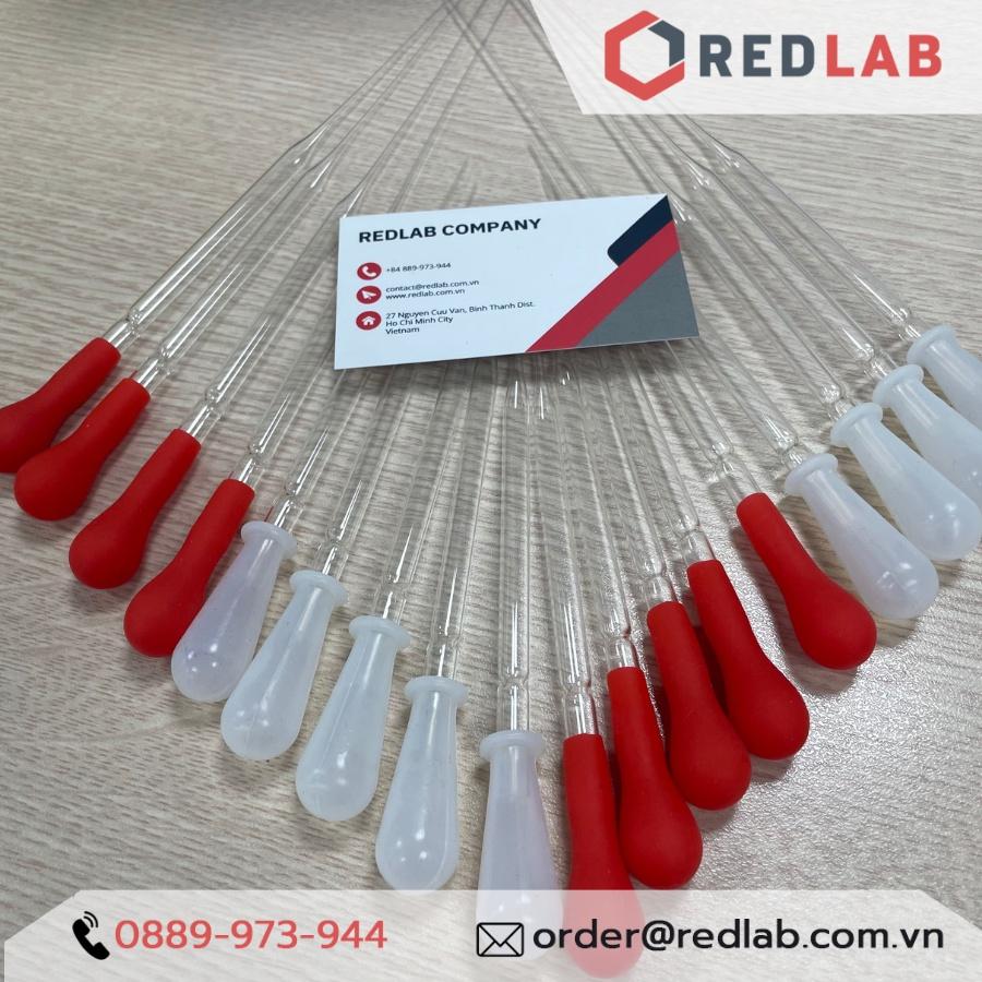 Combo Pipet Paster Thủy Tinh 15cm và Quả bóp Cao su / Silicon