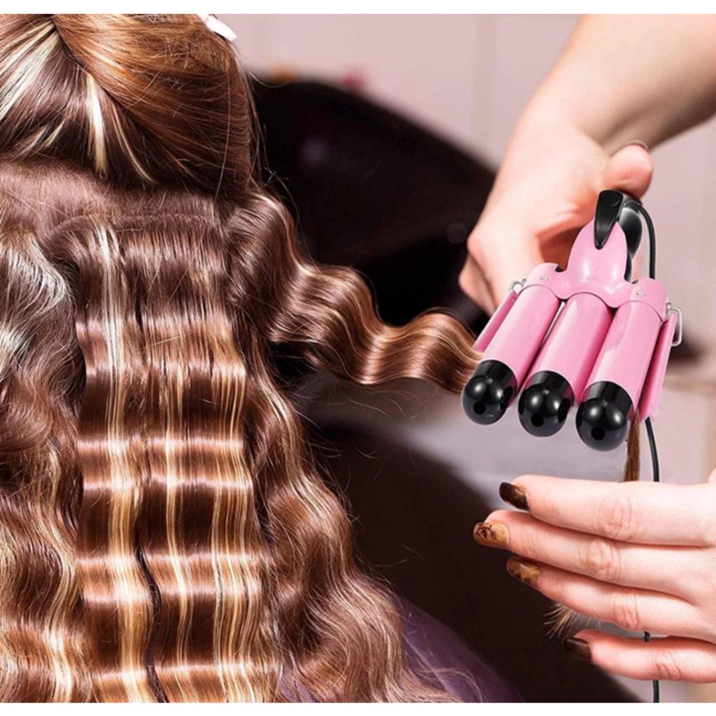 Máy dập tóc xoăn sóng 3 trục dành cho makeup tạo kiểu tóc cá nhân chuyên nghiệp - Hity Beauty