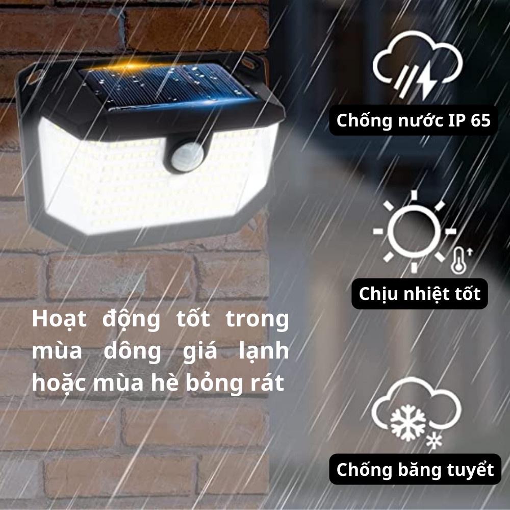 Đèn năng lượng mặt trời treo tường 148 Lumen T22 cảm biến tia hồng ngoại