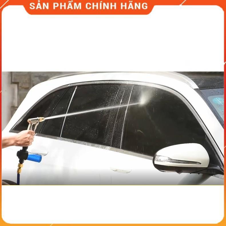 Bộ dây vòi xịt nước rửa xe,tưới cây ,tăng áp 3 lần,loại 3m,5m 206701 đầu đồng,cút,nối nhựa đen+ mở chai