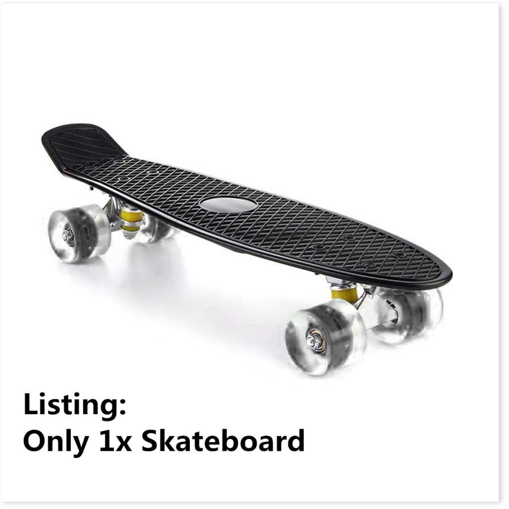 22Inch Skateboard, Ván Trượt LED Nhấp Nháy Cho Trẻ Em Người Mới Bắt Đầu 4 PU Bánh Xe, Pennyboard Khung Nhôm