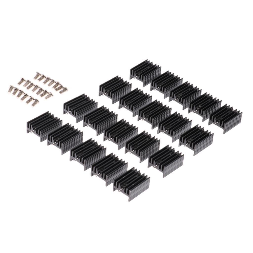 20 Pcs Aluminum To220 Transistor Cooling for Transistor