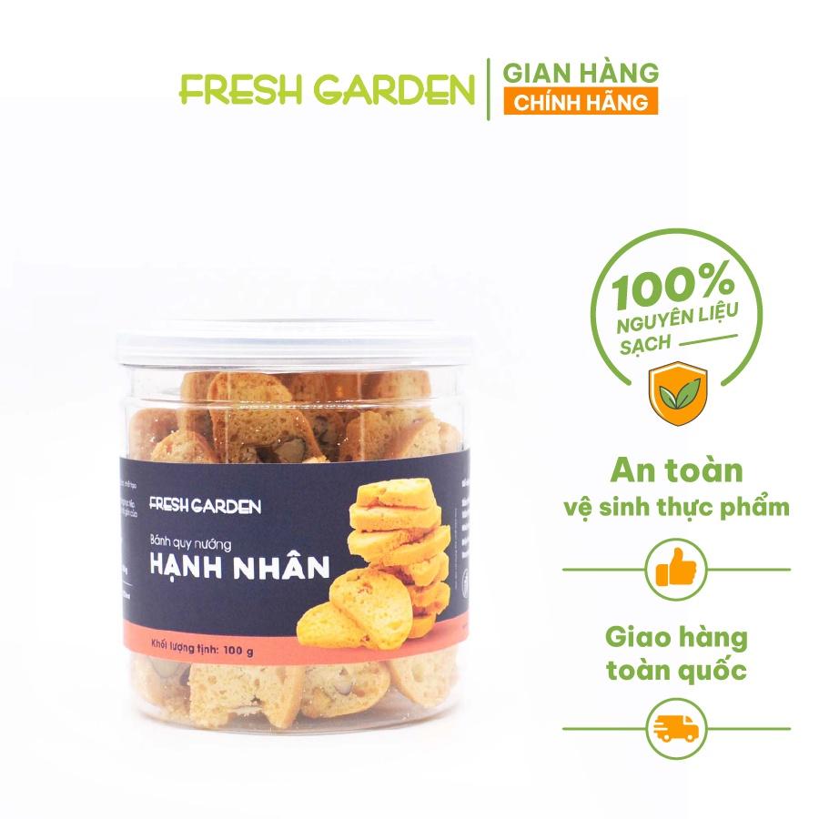 Bánh Quy Nướng Hạnh Nhân FRESH GARDEN Giàu Dinh Dưỡng Tốt Cho Sức Khỏe Hộp 100g