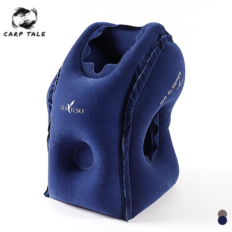 Nâng Cấp Bơm Hơi Đệm Khí Du Lịch Gối Tựa Đầu Cằm Hỗ Trợ Đệm Cho Máy Bay Máy Bay Xe Ô Tô Văn Phòng Còn Lại Cổ Ngủ Trưa Gối