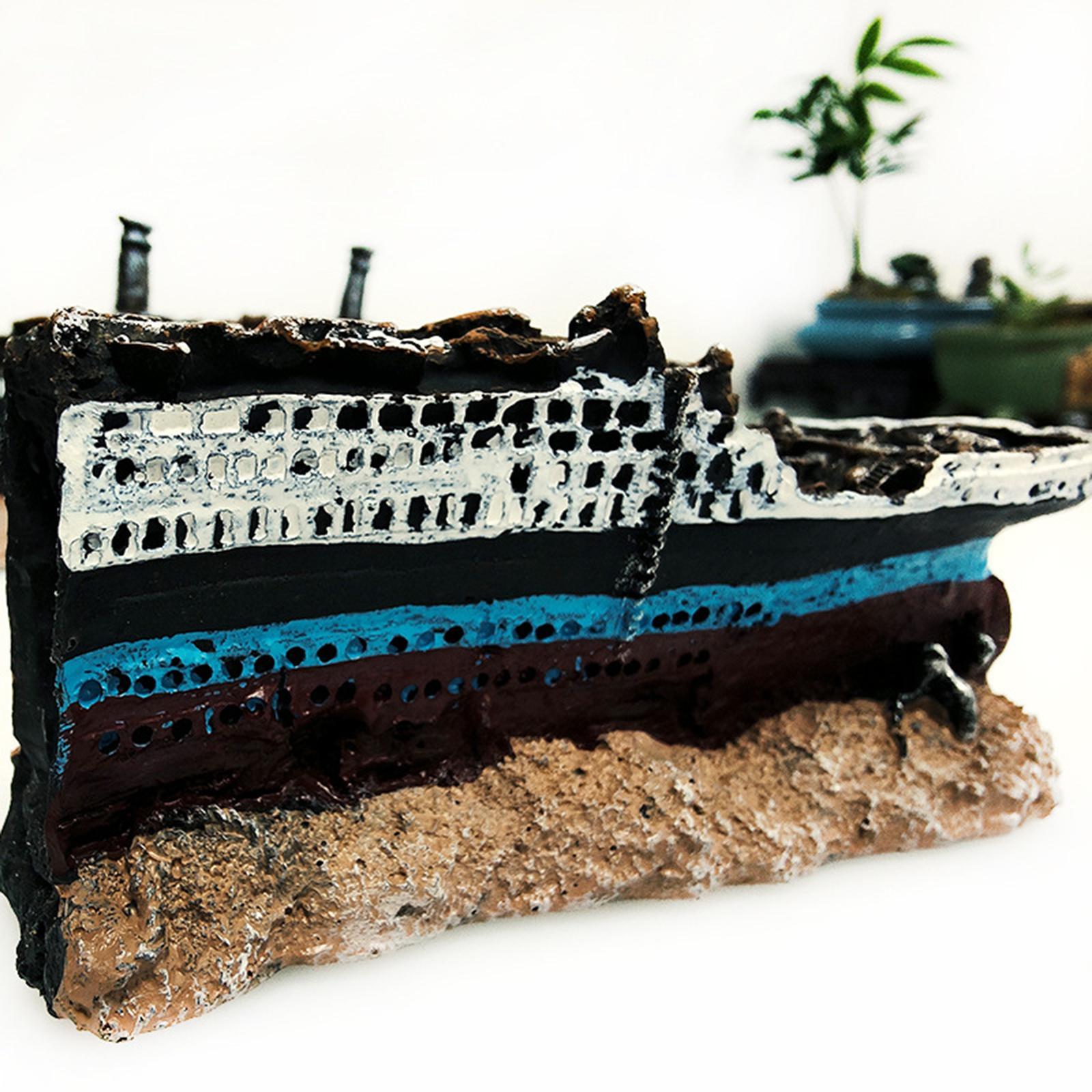 Fish Tank Titanic Shipwreck Decoration Collection Resin Fish Tank Decoration