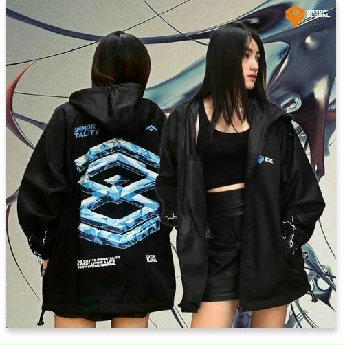Áo Khoác Dù Bóng Chày Unisex Nam Nữ IMMOR TALITY Jackets Form Rộng Ulzzang