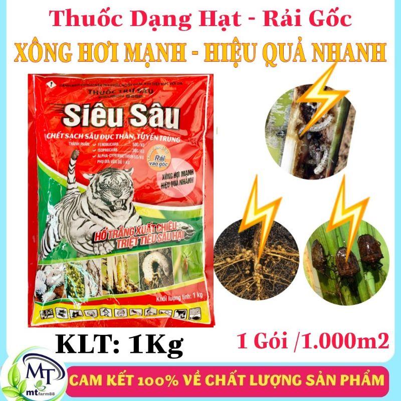 Thuốc rải gốc - trừ tuyến trùng - sâu đục thân - rệp - bọ xít - dạng hạt - xông hơi mạnh - hiệu qủa nhanh - gói 1kg